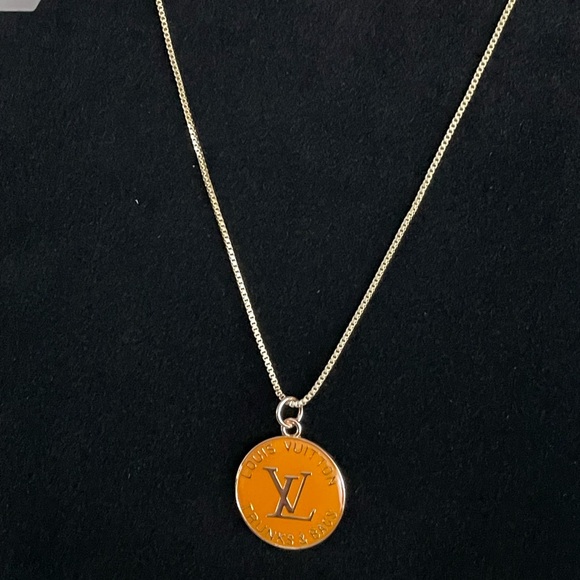 Louis Vuitton Signature Orange Tangerine Pendant on New Chain - Picture 3 of 4
